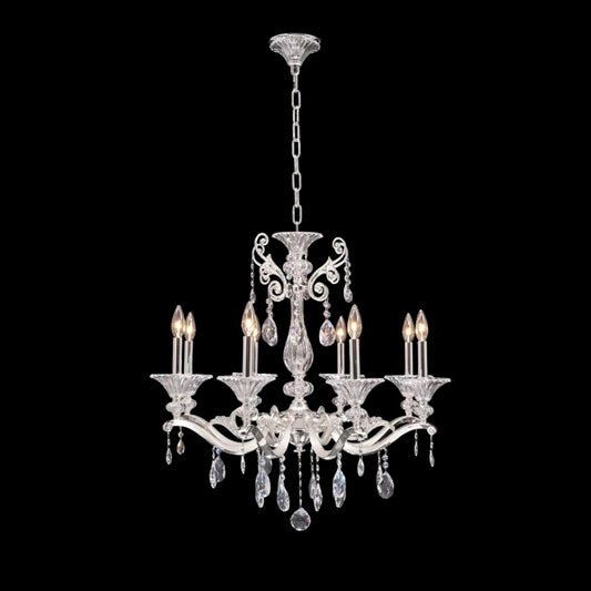 Vasari 8 Light Chandelier – Crystal+Form Allegri Crystal Lighting 020152-017-SS001