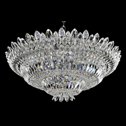 Belluno Firenze Clear Crystal Ceiling Light 33 inch Flush Mount – Crystal+Form Allegri Crystal Lighting