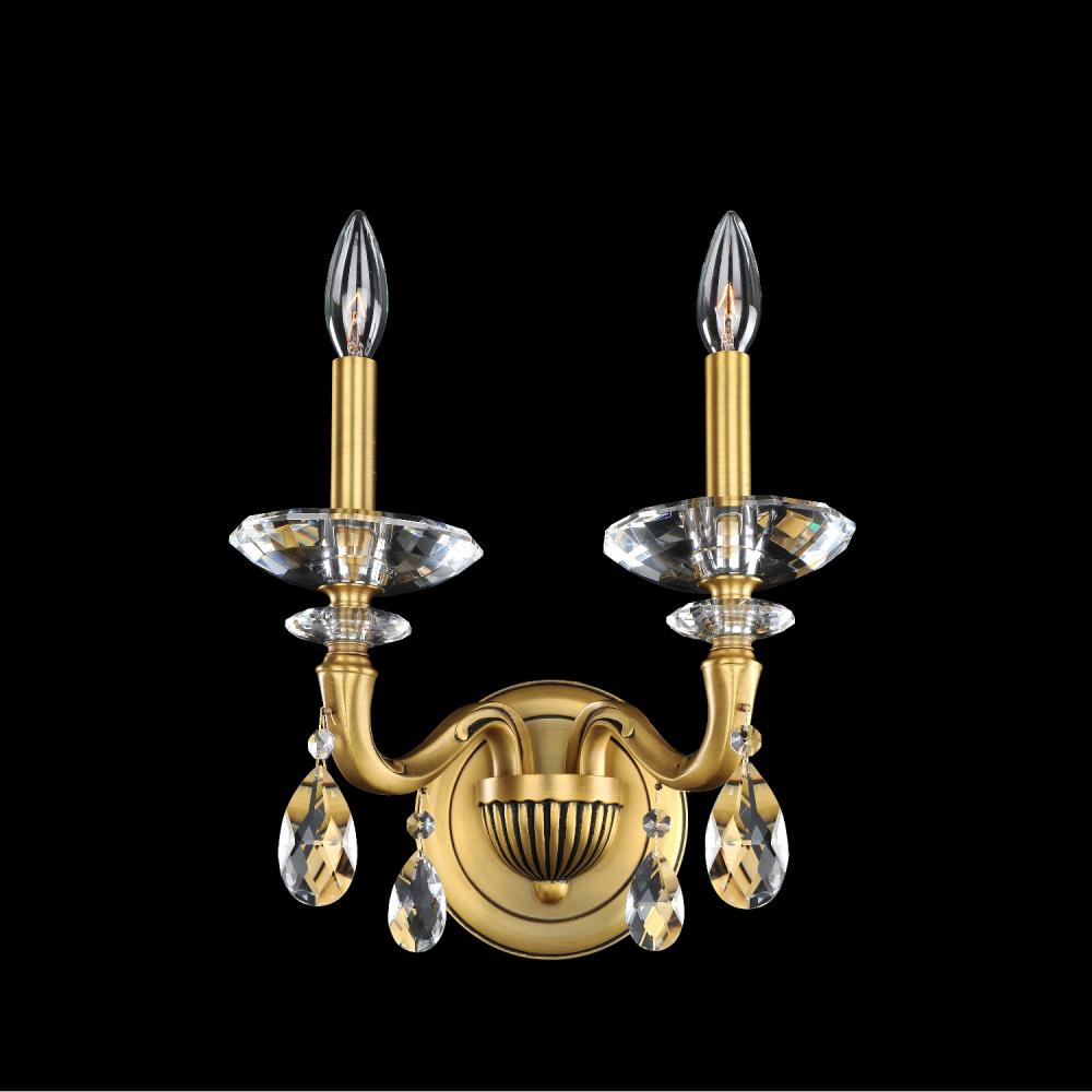 Jolivet 2 Light Wall Bracket – Crystal+Form Allegri Crystal Lighting