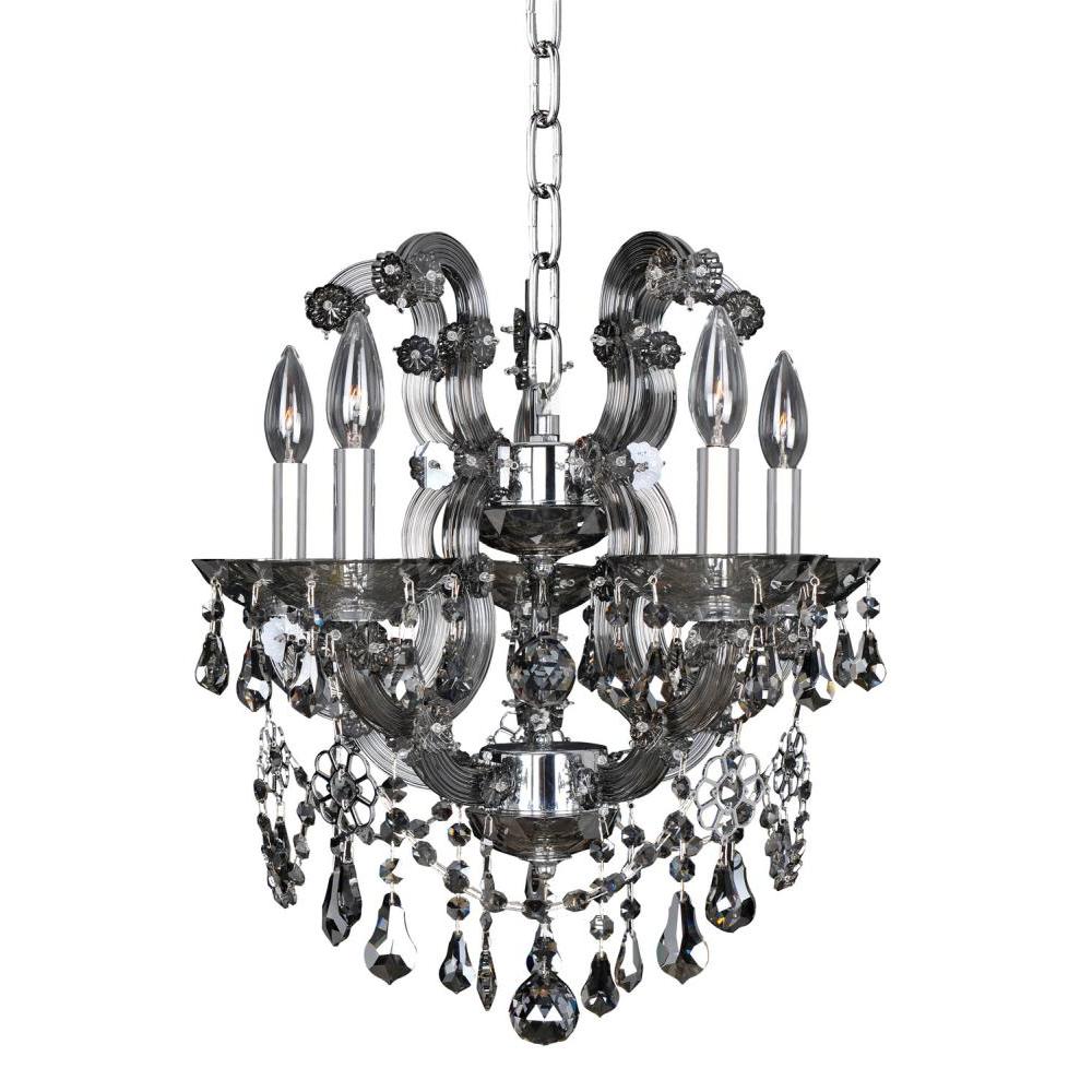 Brahms 5 Light Chandelier – Crystal+Form Allegri Crystal Lighting