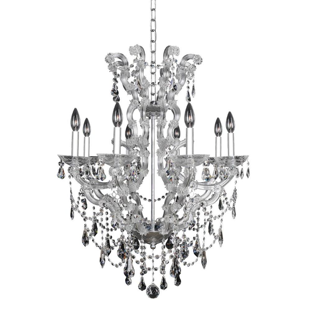 Brahms 8 Light Chandelier – Crystal+Form Allegri Crystal Lighting