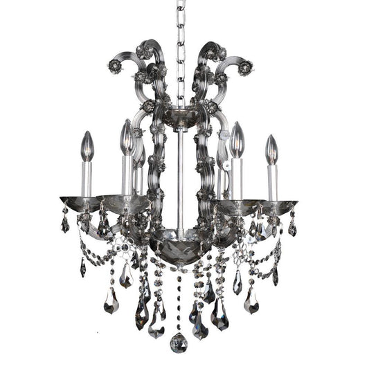 Brahms 6 Light Chandelier – Crystal+Form Allegri Crystal Lighting