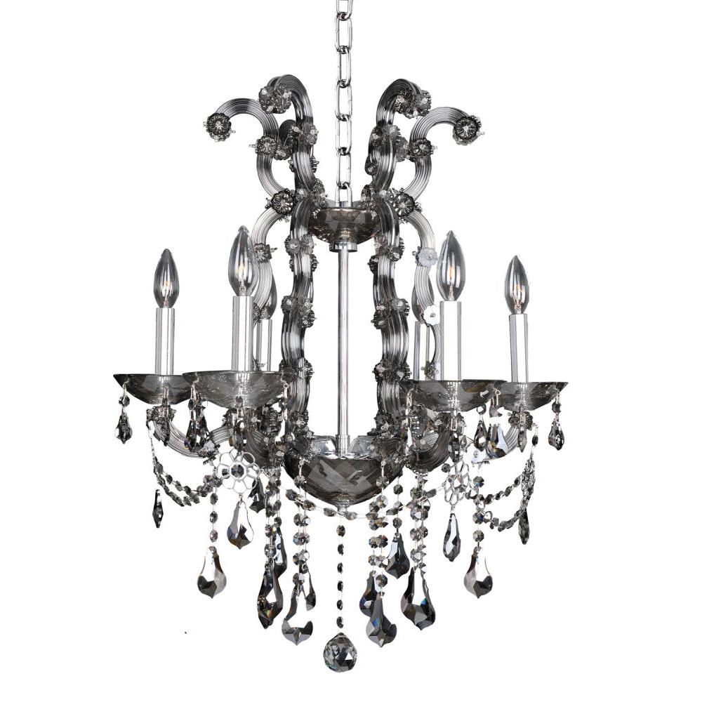 Brahms 6 Light Chandelier – Crystal+Form Allegri Crystal Lighting