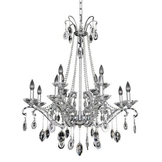 Torrelli (8+4) Light 2 Tier Chandelier – Crystal+Form Allegri Crystal Lighting