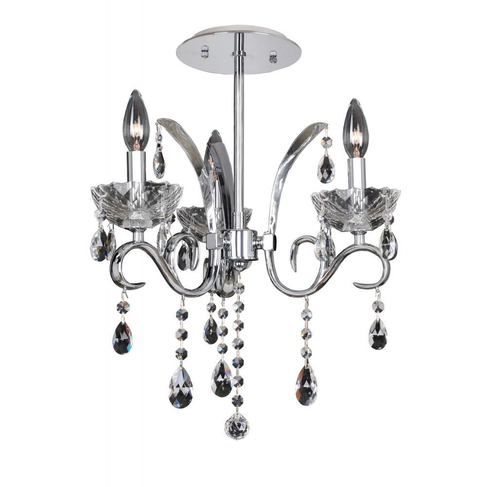 Catalani 3 Light Flush Mount – Crystal+Form Allegri Crystal Lighting