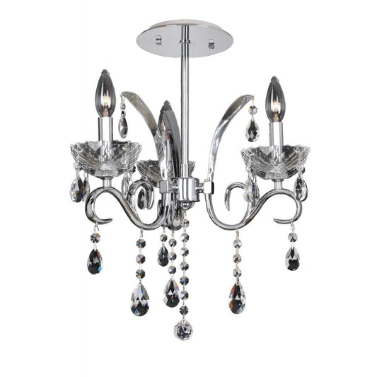 Catalani 3 Light Flush Mount – Crystal+Form Allegri Crystal Lighting