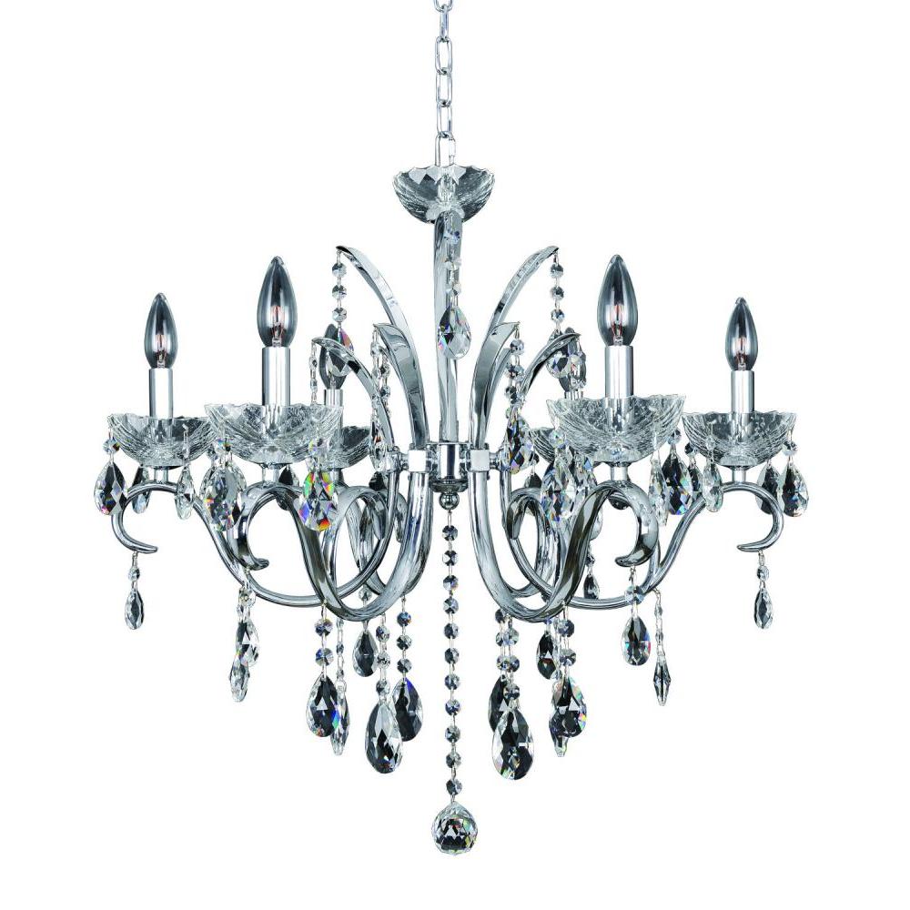 Catalani 6 Light Chandelier – Crystal+Form Allegri Crystal Lighting
