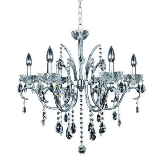 Catalani 6 Light Chandelier – Crystal+Form Allegri Crystal Lighting