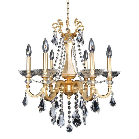 Barret 6 Light Chandelier – Crystal+Form Allegri Crystal Lighting