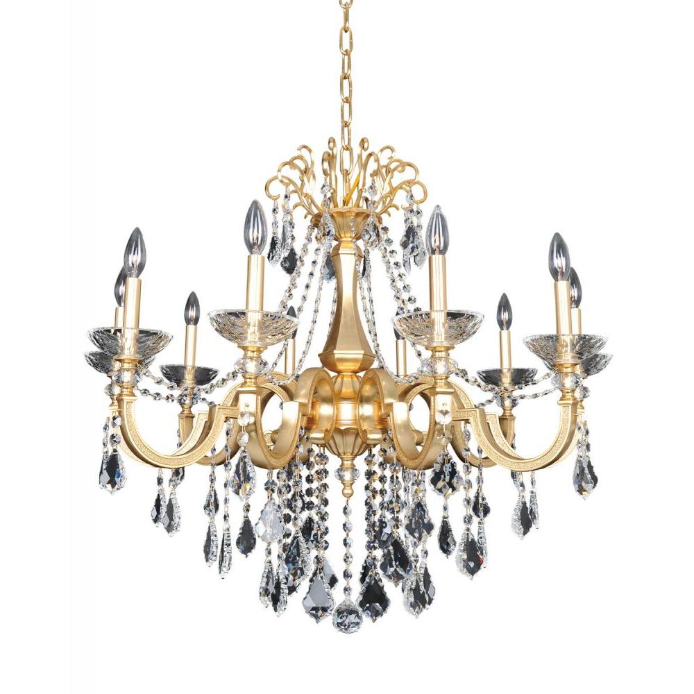 Barret 10 Light Chandelier – Crystal+Form Allegri Crystal Lighting