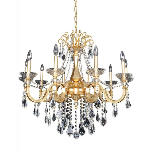 Barret 10 Light Chandelier – Crystal+Form Allegri Crystal Lighting
