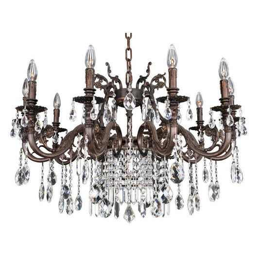 Avelli 10 Light Chandelier – Crystal+Form Allegri Crystal Lighting