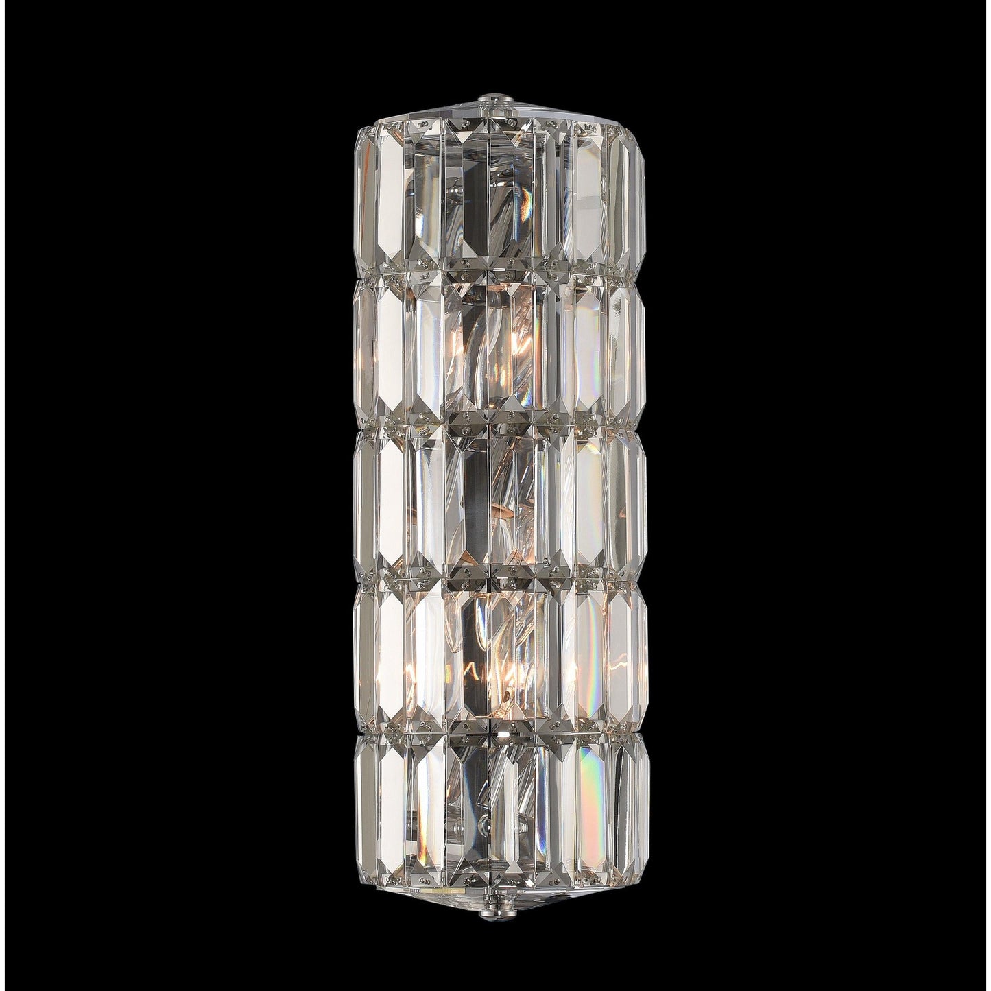 Julien Medium Wall Sconce – Polished Chrome – Crystal+Form Allegri Crystal Lighting