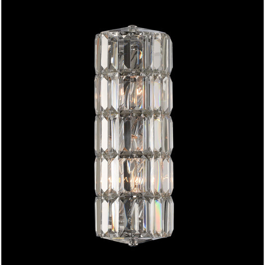 Julien Medium Wall Sconce – Polished Chrome – Crystal+Form Allegri Crystal Lighting