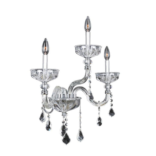 Clovio 3 Light Wall Bracket – Crystal+Form Allegri Crystal Lighting