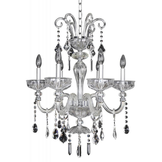 Clovio 6 Light Chandelier – Crystal+Form Allegri Crystal Lighting
