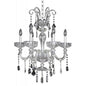Clovio 6 Light Chandelier – Crystal+Form Allegri Crystal Lighting
