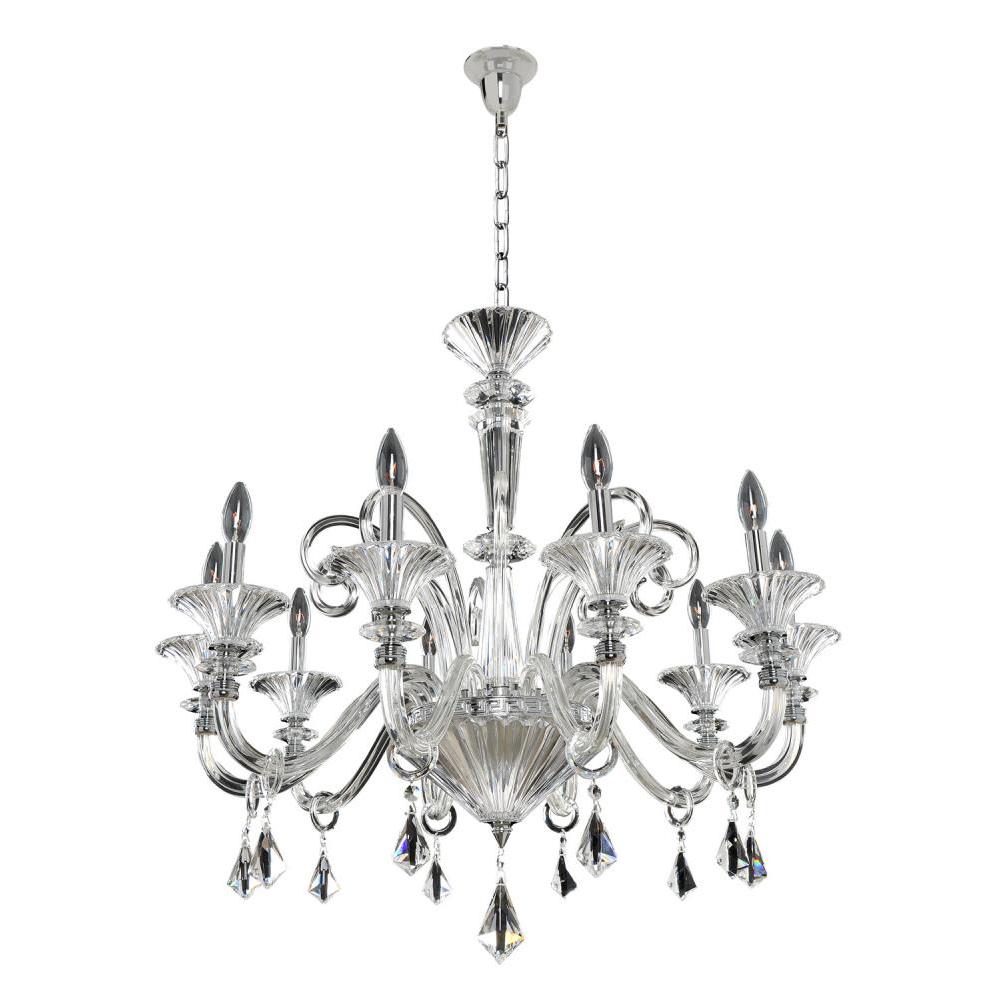 Chauvet 10 Light Chandelier – Crystal+Form Allegri Crystal Lighting