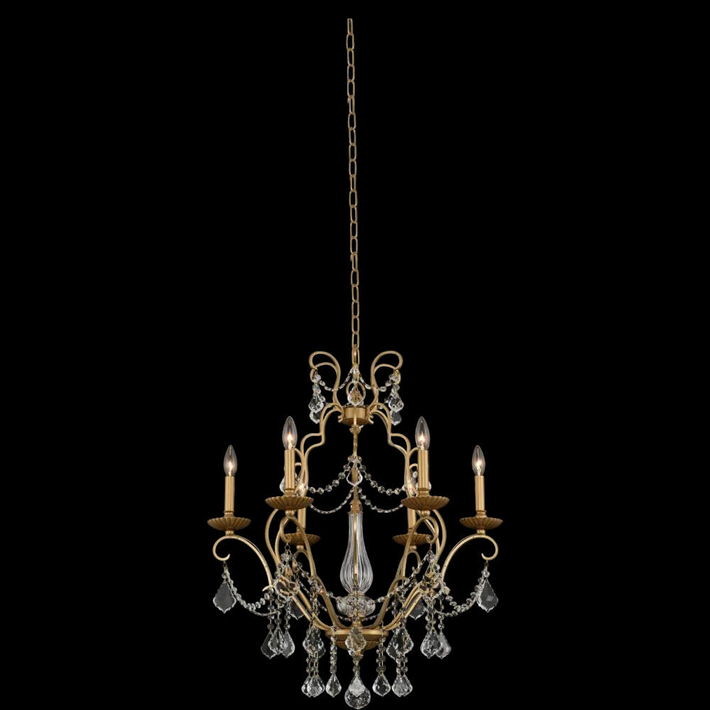 Elise 6 Light Chandelier – Crystal+Form Allegri Crystal Lighting