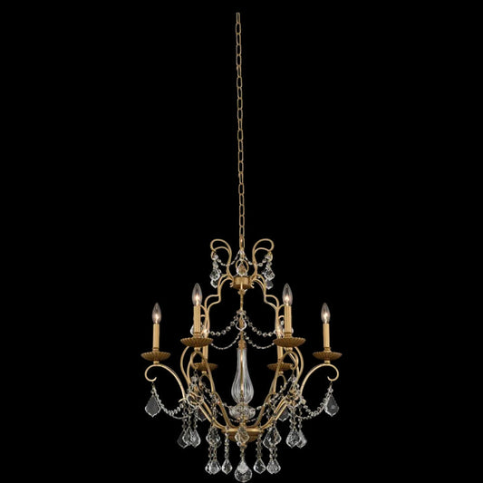 Elise 6 Light Chandelier – Crystal+Form Allegri Crystal Lighting