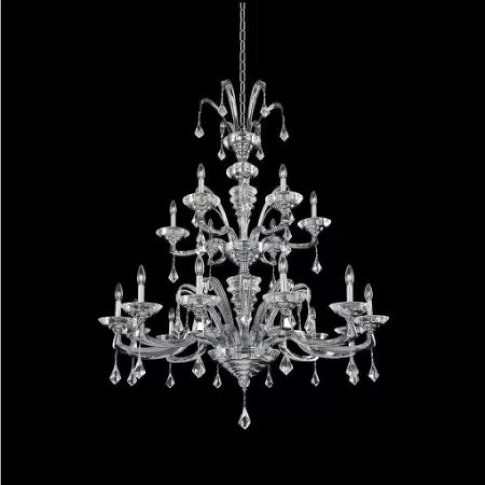 Cosimo 18 Light Chandelier – Crystal+Form Allegri Crystal Lighting