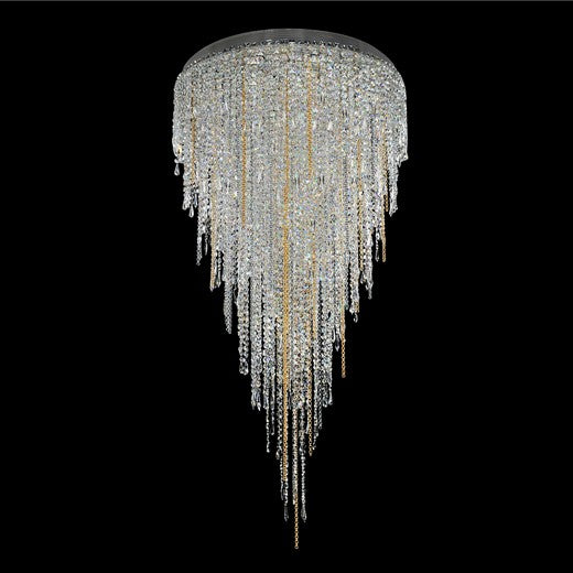 Tenuta 36" Convertible Pendant – Polished Chrome – Crystal+Form Allegri Crystal Lighting