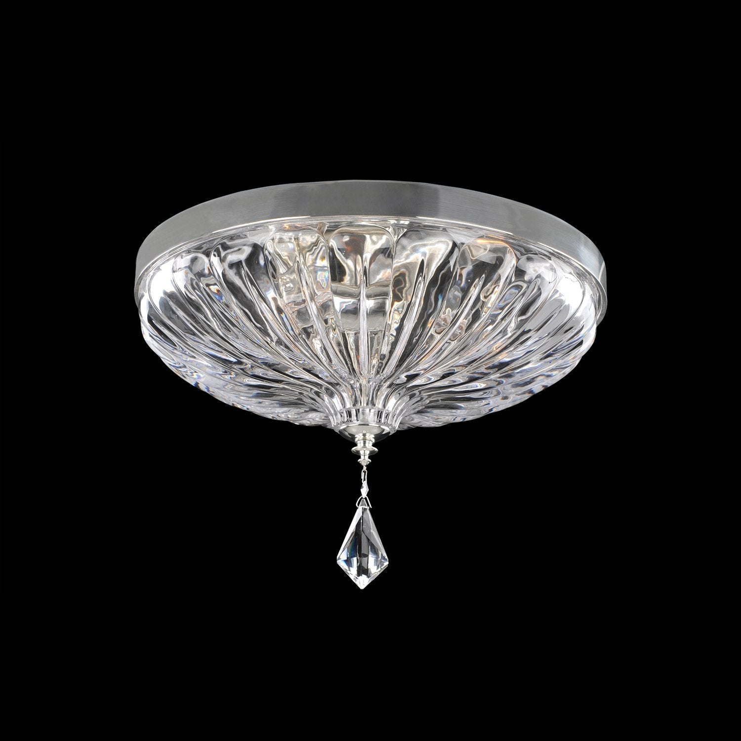 Crystal Ceiling Light - Orecchini 20 inch Flush Mount - Two Tone Silver – Crystal+Form Allegri Crystal Lighting