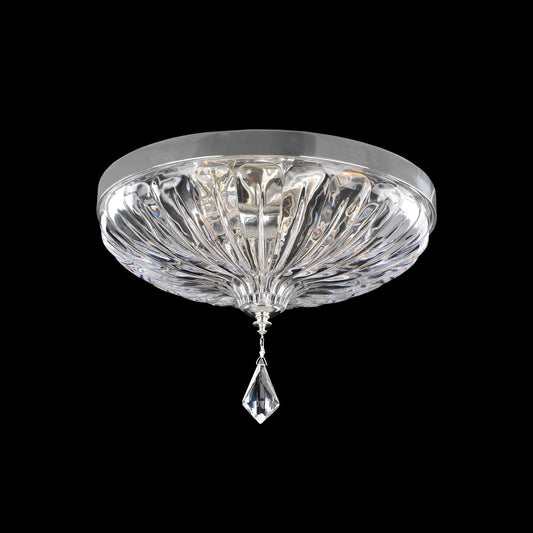 Crystal Ceiling Light - Orecchini 20 inch Flush Mount - Two Tone Silver – Crystal+Form Allegri Crystal Lighting