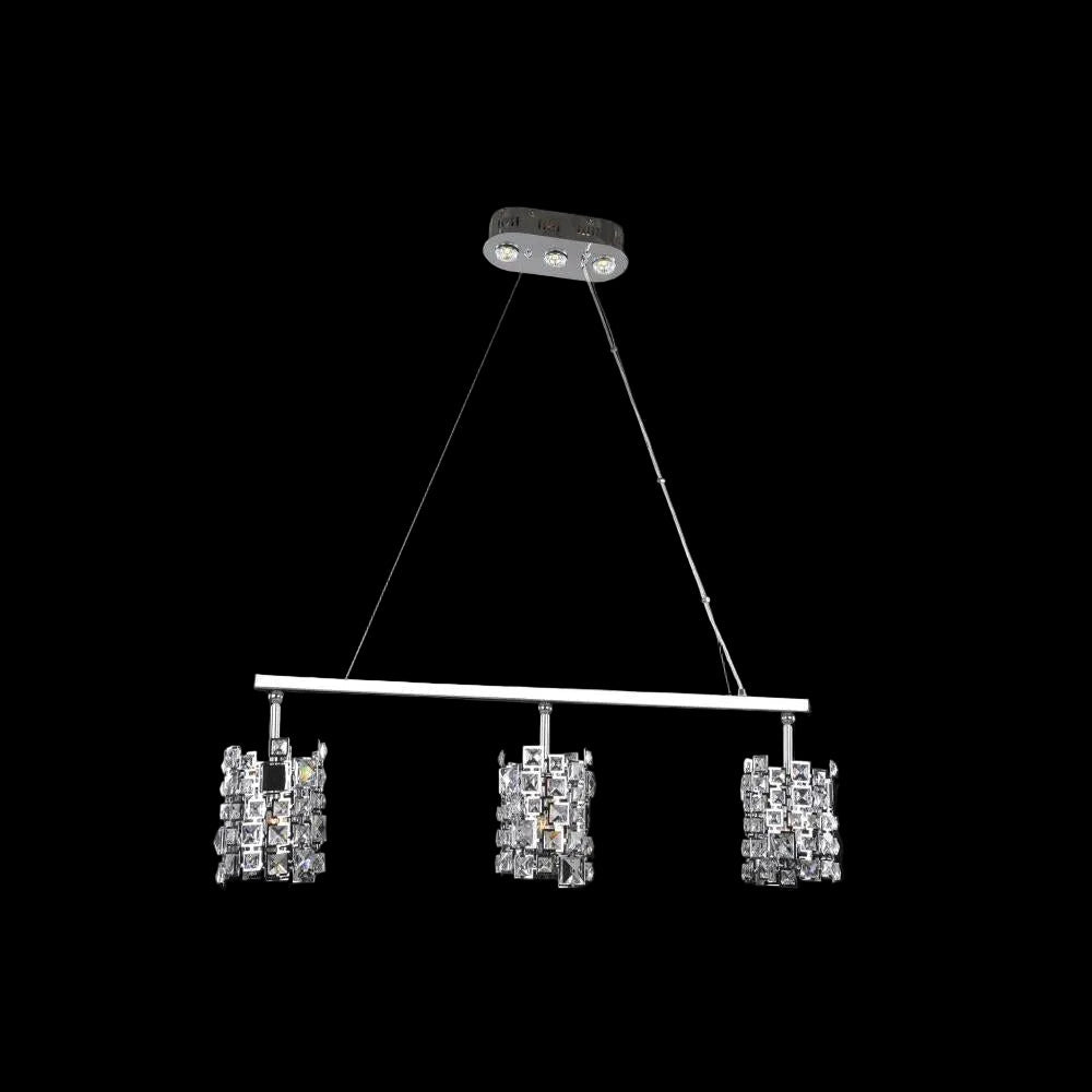 Dolo Crystal Kitchen Island Light 42 inch – Crystal+Form Allegri Crystal Lighting