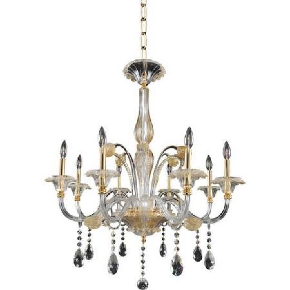 La Rosa 8 Light Chandelier – Crystal+Form Allegri Crystal Lighting