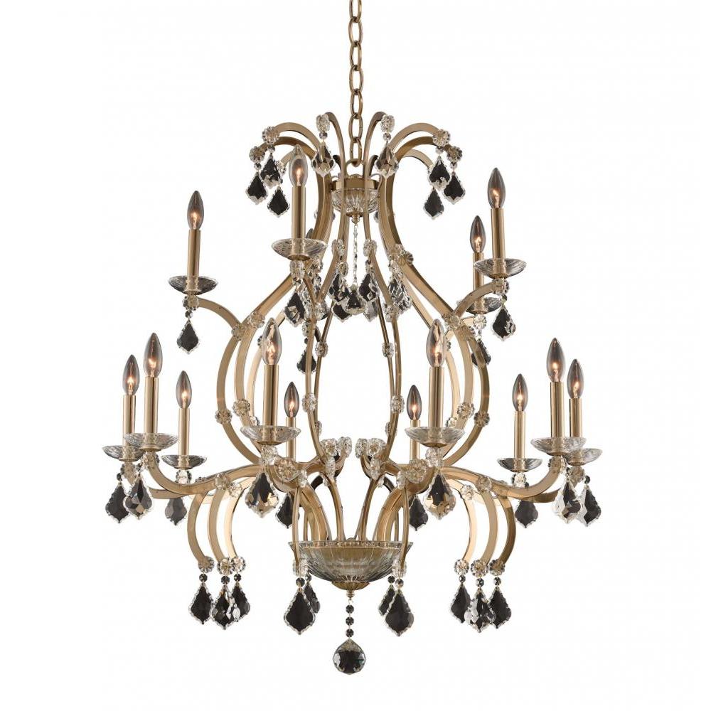 Duchess (10+5) Light 2 Tier Chandelier – Crystal+Form Allegri Crystal Lighting