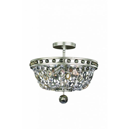 Lucia 4 Light Semi Flush Mount – Crystal+Form Allegri Crystal Lighting