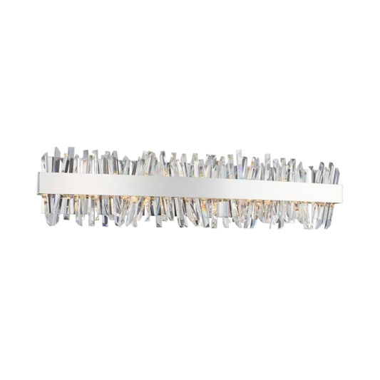 Glacier Luxury Crystal Bath Vanity Light – Polished Chrome