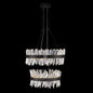 Glacier 2 Tier LED Pendant – Matte Black, Clear Crystal – Crystal+Form Allegri Crystal Lighting