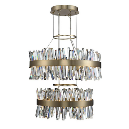 Glacier 25 + 32 Inch 2 Tier LED Round Pendant