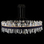 Glacier 60 inch Luxury Crystal LED Ring Pendant – Matte Black – Crystal+Form Allegri Crystal Lighting
