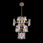 Glacier Luxury Crystal 3 Tier Foyer Entry Chandelier – Brushed Champagne Gold – Crystal+Form Allegri Crystal Lighting