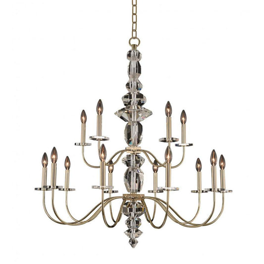 Bolivar (10+5) Light 2 Tier Chandelier – Crystal+Form Allegri Crystal Lighting