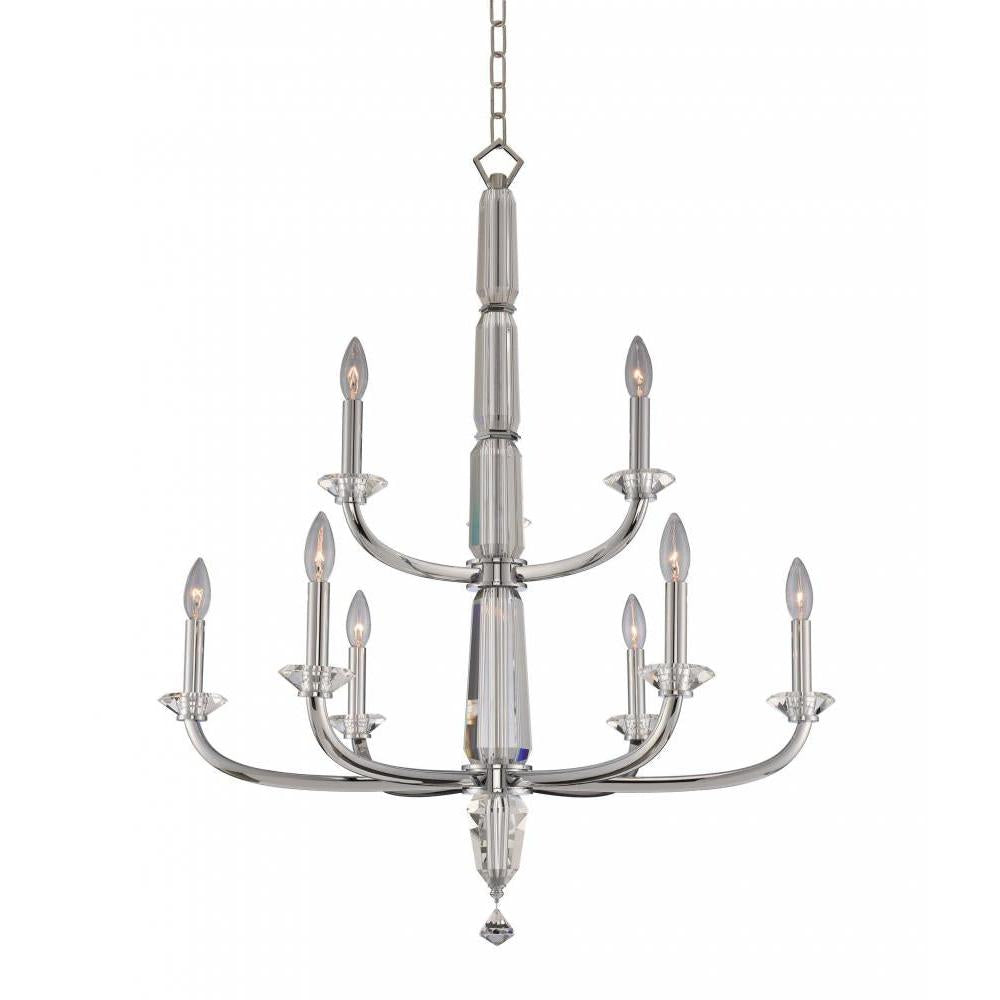 Palermo (6+3) Light 2 Tier Chandelier – Crystal+Form Allegri Crystal Lighting