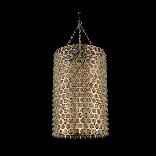 Vita 20-in 6 Light Socket Brushed Champagne Gold Tiered Chandelier