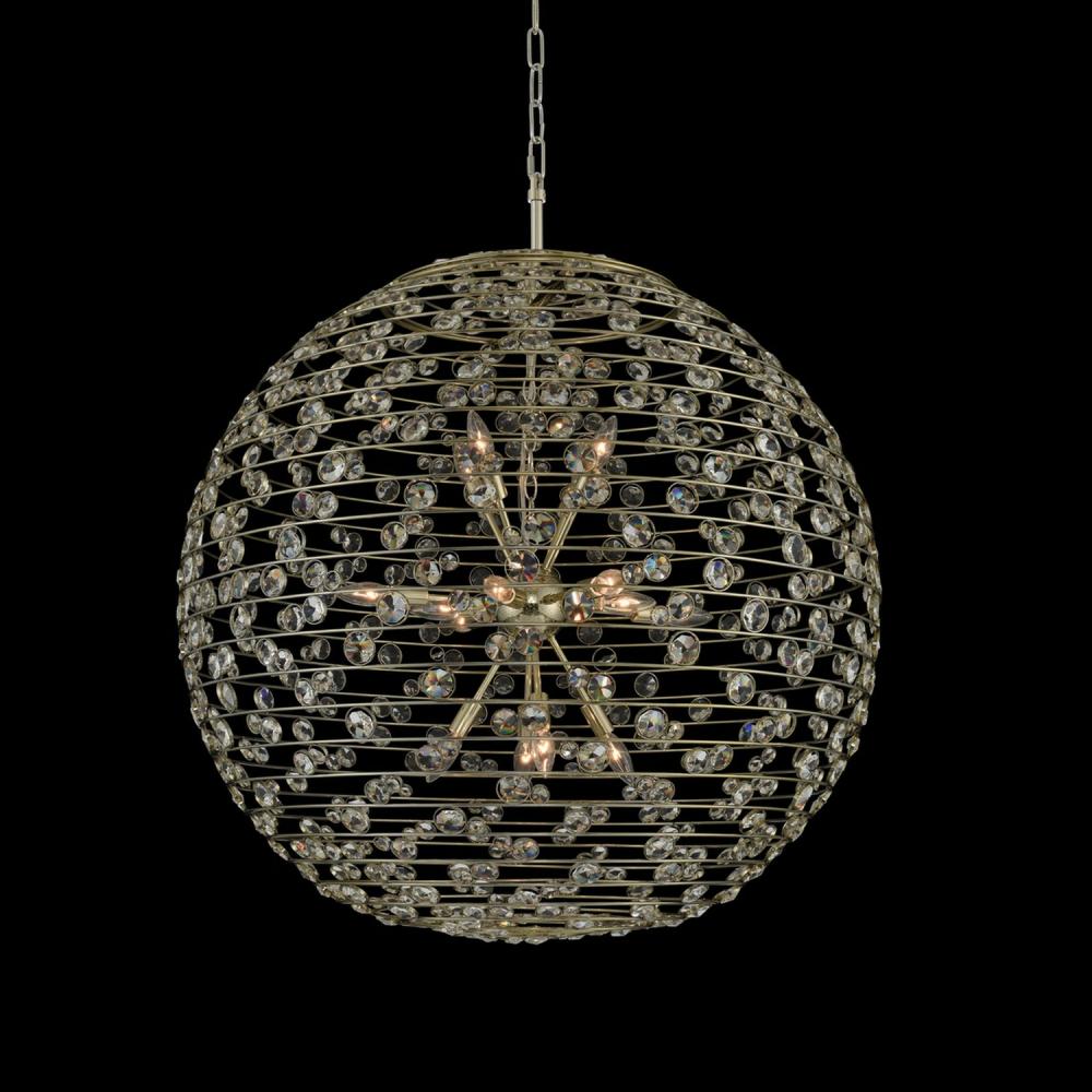 Gemini 36 Inch Sphere Pendant – Crystal+Form Allegri Crystal Lighting