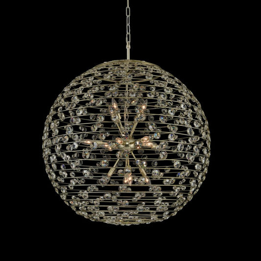 Gemini 36 Inch Sphere Pendant – Crystal+Form Allegri Crystal Lighting