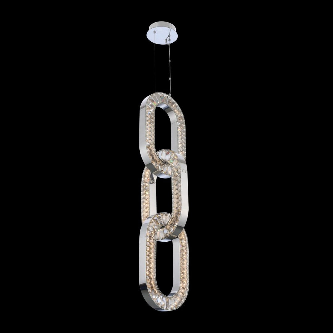 Catena Small Foyer – Polished Chrome – Crystal+Form Allegri Crystal Lighting