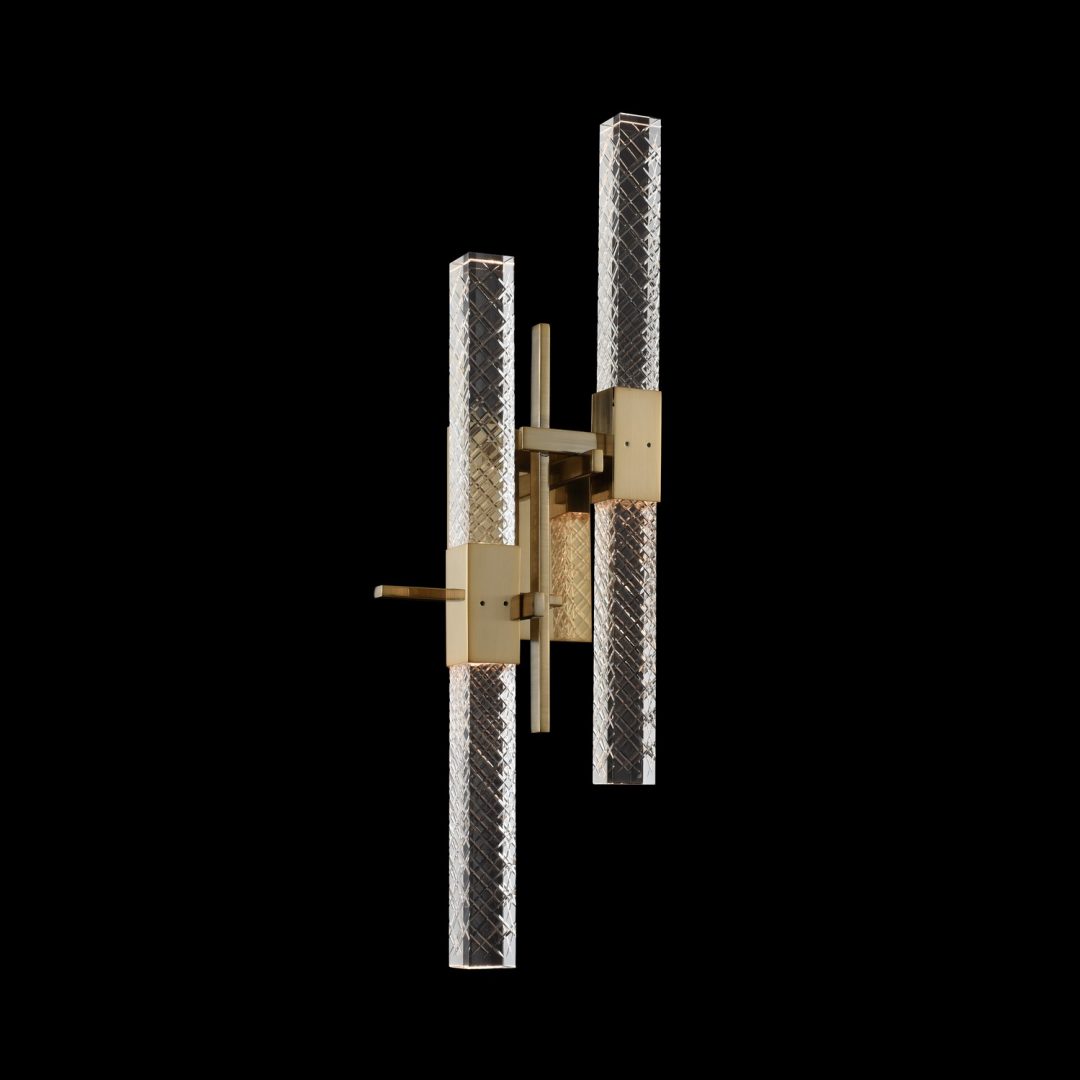 Apollo 4 Light Wall Sconce – Brushed Champagne Gold by Allegri Crystal – Crystal+Form Allegri Crystal Lighting