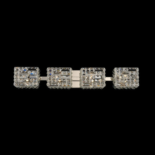 Marazzi 31 inch Crystal Bath Vanity Light – Polished Nickel – Crystal+Form Allegri Crystal Lighting