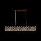 Piazze 44 inch Crystal Island Pendant Light – Brushed Champagne Gold