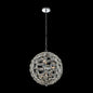 Alta Luxury Orbit Crystal Ball Pendant 18 inch – Polished Chrome