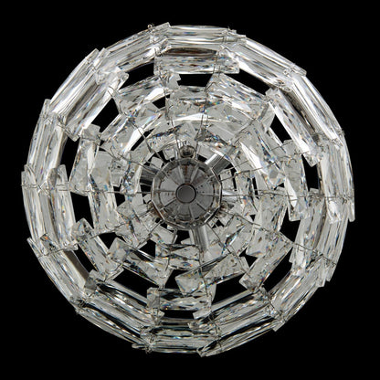 Alta 3 ORB Luxury Crystal Ball Pendant (18+18+18) – Polished Chrome