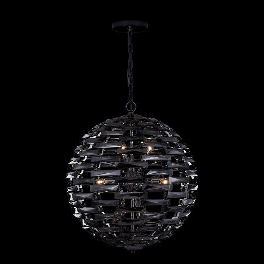 Alta 26-in 12 Light Socket Black Nickel/Plated Smokey Chandelier