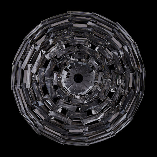 Alta 26-in 12 Light Socket Black Nickel/Plated Smokey Chandelier
